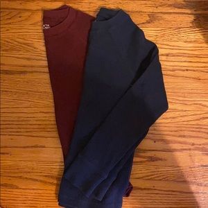 (2) waffle tees
